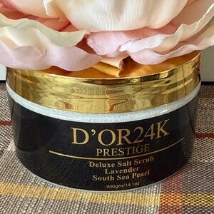 NIB D'OR24K Prestige Salt Scrub  Lavender South Sea Pearl